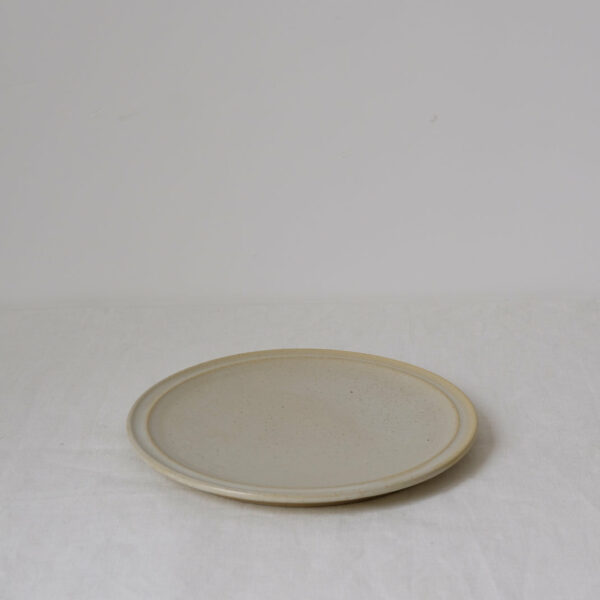 Ce magasin est authentique. Assiette en grès D22,5cm / Blanc - Beige pas  cher chine